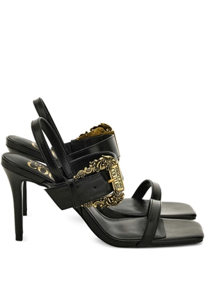 Versace Jeans Couture buckle-embellished heeled sandals - Black