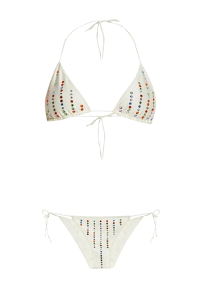 Oséree Gem triangle bikini - White