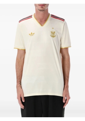 adidas striped V-neck T-shirt - Neutrals