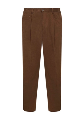 D4.0 moleskin-effect five-pocket trousers - Brown