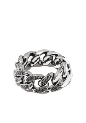 SHAY 18K white gold diamond link ring - Silver