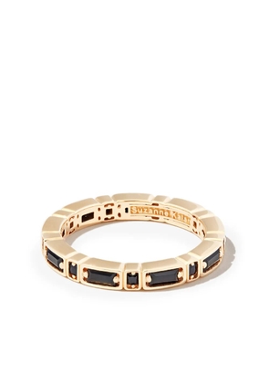 Suzanne Kalan 18kt yellow gold Inlay Sideways sapphire eternity band ring