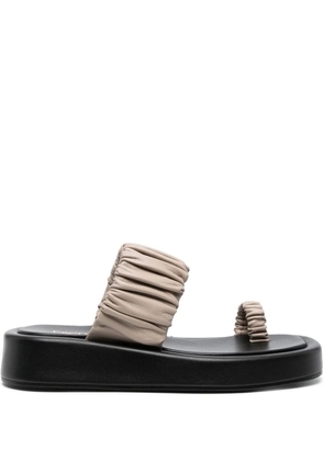 Elleme Amor 39mm platform leather sandals - Neutrals