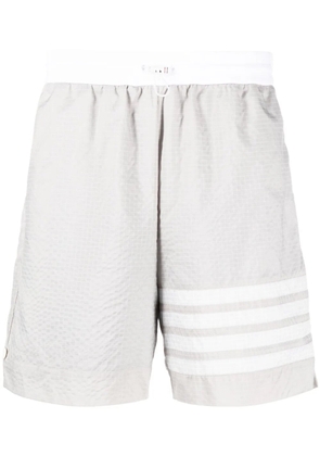 Thom Browne 4-Bar stripe track shorts - Grey