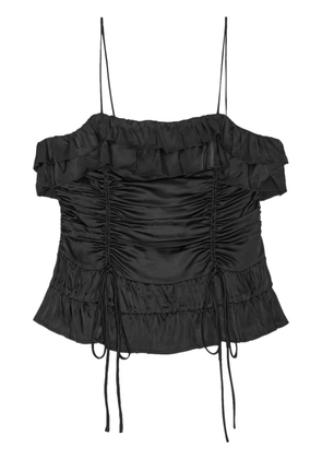 GANNI draped top - Black