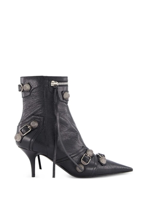 Balenciaga Cagole buckle-detail ankle boots - Black
