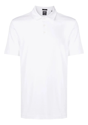 BOSS logo-print organic cotton polo shirt - White