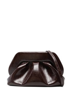Themoirè medium Bios rigato clutch bag - Brown