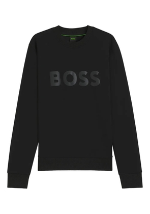 BOSS logo-print crew-neck sweatshirt - Black