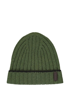 Moorer ribbed Asher knitted beanie hat - Green