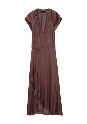 Zadig&Voltaire Randall V-neck midi dress - Brown