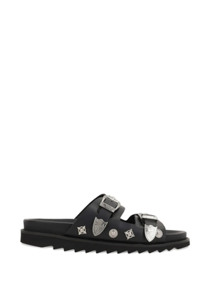 Toga Virilis studded buckle-strap leather sandals - Black