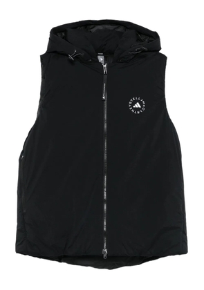 adidas by Stella McCartney hooded zip-front waistcoat - Black