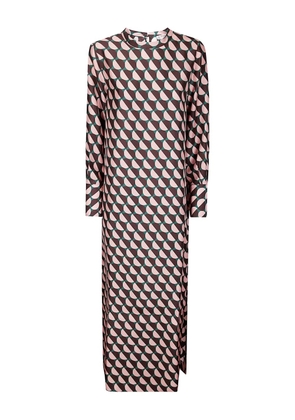 Alberto Biani geometric-print dress - Pink