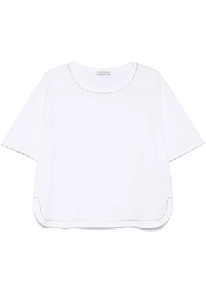 Le Tricot Perugia bead-embellished T-shirt - White