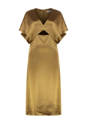 Yves Salomon cut-out midi dress - Yellow