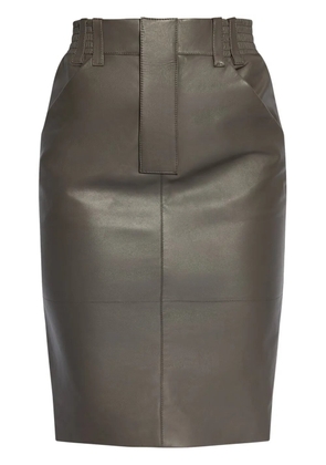 Saint Laurent leather pencil skirt - Grey