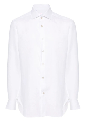 Kiton poplin linen shirt - White