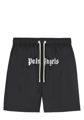Palm Angels logo-print swim shorts - Black