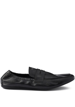 Prada Shuffle antiqued-leather loafers - Black