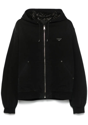 Prada denim hooded jacket - Black