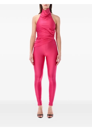 THE ANDAMANE Tatiana halter draped jumpsuit - Pink