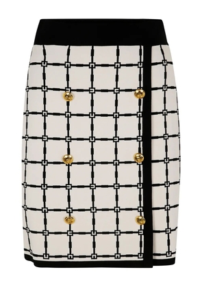 Elisabetta Franchi jacquard skirt - White
