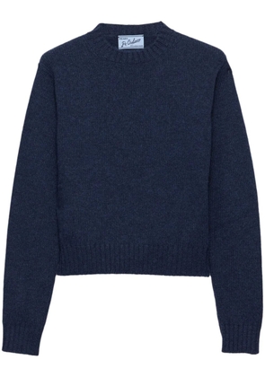 Prada ribbed Re-Cashmere sweater - Blue