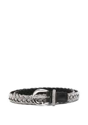 Déhanche Priscilla rhinestone braided belt - Black