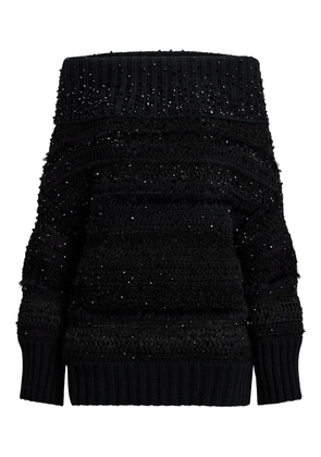 Ralph Lauren Collection embellished off-shoulder sweater - Black