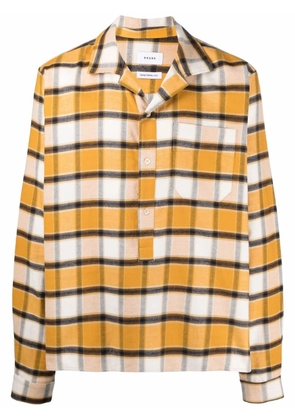RHUDE check button-down shirt - Yellow