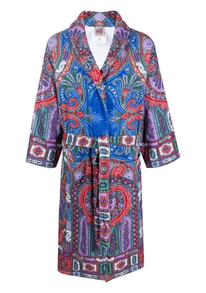 ETRO paisley-print cotton robe - Red