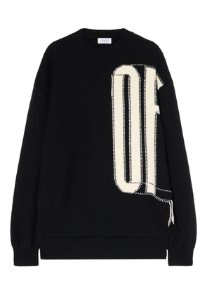 Off-White intarsia crew-neck sweater - Black