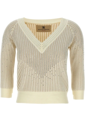 Ermanno Scervino rhinestone-embellished jumper - White
