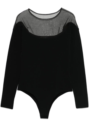 Mugler sheer-panelled bodysuit - Black
