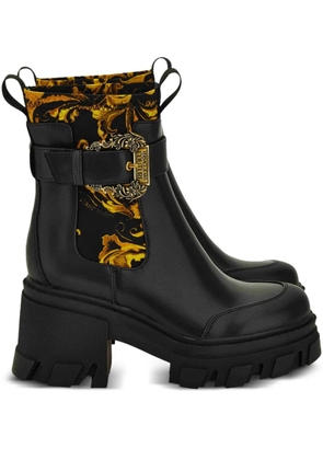 Versace Jeans Couture buckle-detail platform boots - Black