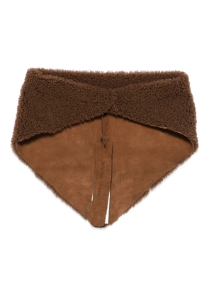 Salvatore Santoro shearling scarf - Brown