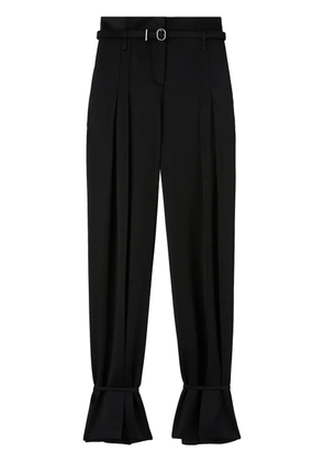 Jil Sander belted ankle-tie tailored trousers - Black