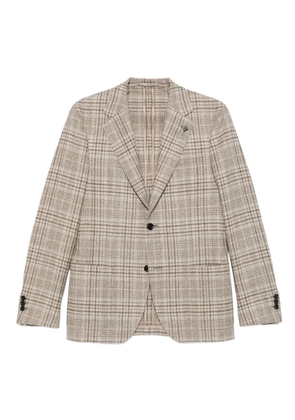 Lardini checked two-button blazer - Green