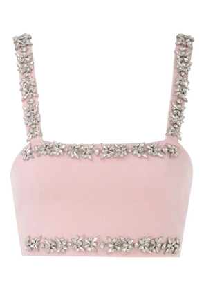 ZIMMERMANN square-neck crystal-embellished top - Pink