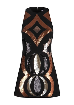 PUCCI A-line sequin sleeveless mini dress - Black