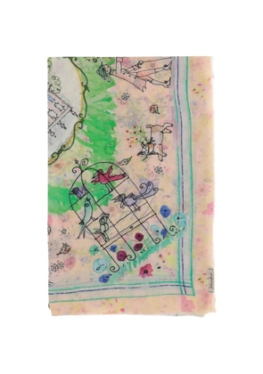 Faliero Sarti graphic-print scarf - Neutrals