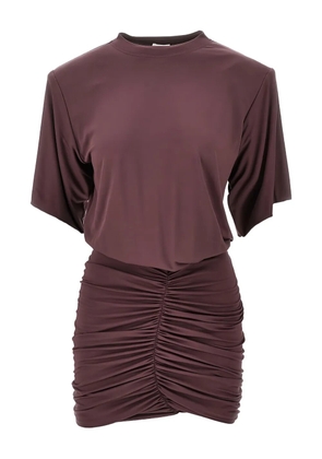 THE ANDAMANE Lennox ruched mini dress - Purple