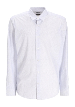 BOSS patterned long-sleeved shirt - White
