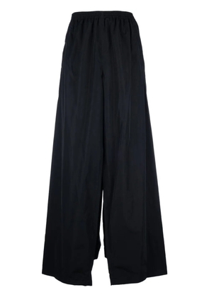 Balenciaga drawstring-waist wide-leg trousers - Black