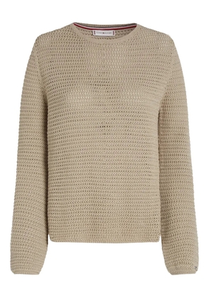 Tommy Hilfiger crew-neck waffle-knit sweater - Neutrals