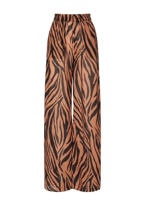 THE ANDAMANE zebra-print elastic-waist trousers - Brown