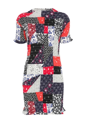 Miu Miu patchwork mini dress - Blue