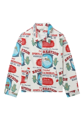 BODE printed shirt jacket - White