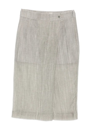 The Garment Delfi button wrap midi skirt - Grey